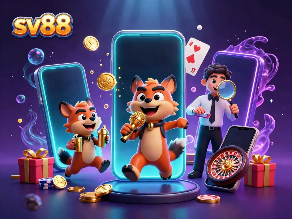 Join the fun at sv88 as hyenas entertain with comedy, showcasing vibrant casino games.