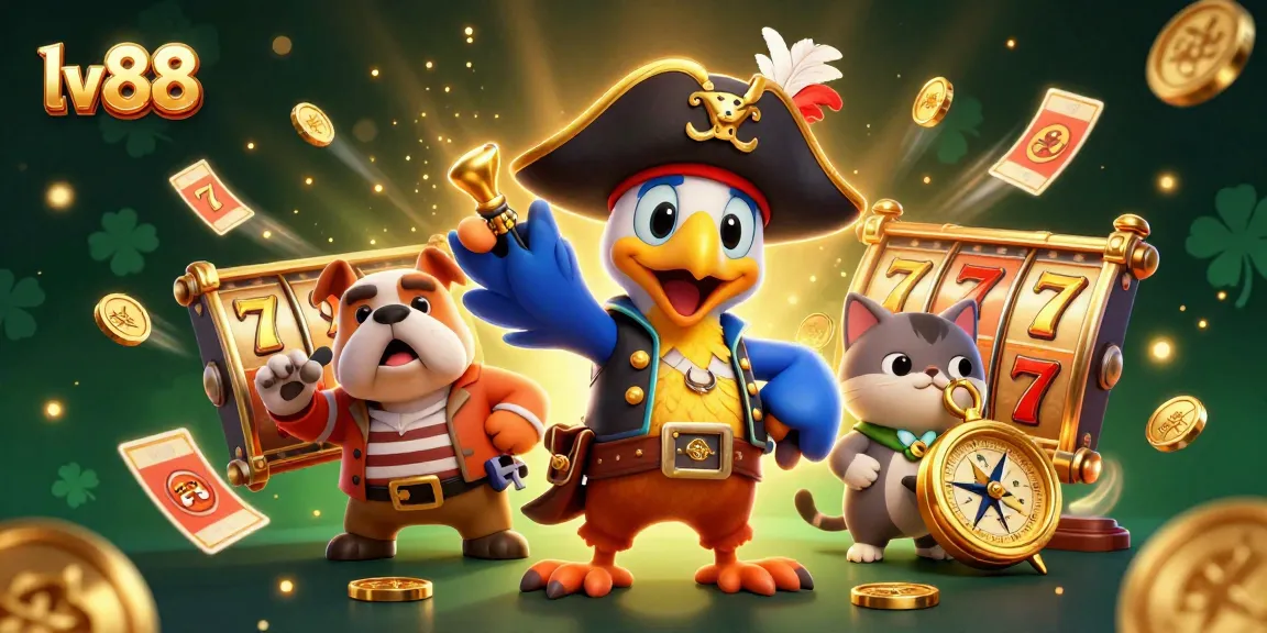 lv 88 delivers thrilling gaming experience with cartoon characters commanding a vibrant casino scene