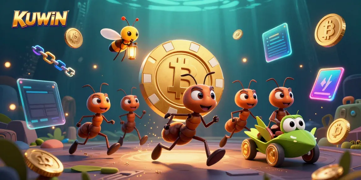 Experience the excitement of KUWIN with a team of ants in a heist, evoking the thrill of casino gaming.