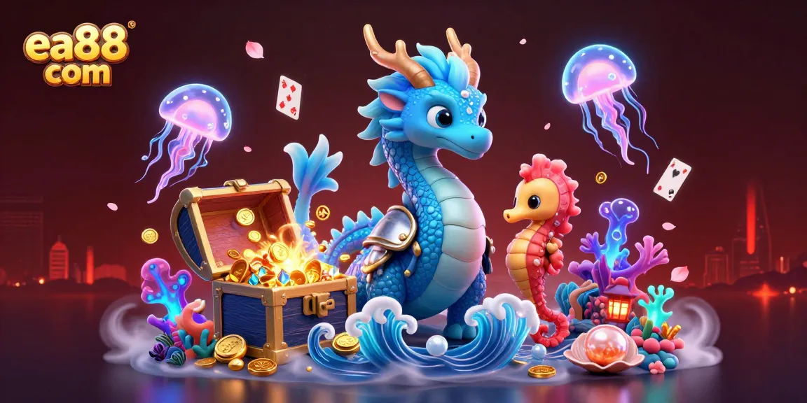 Experience the magic of ea88 com with vibrant gaming elements and dynamic underwater characters.