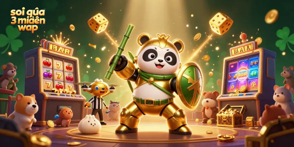 Engage with soi cầu 3 miền wap through a vibrant 3D illustration showcasing exciting casino elements and dynamic characters.