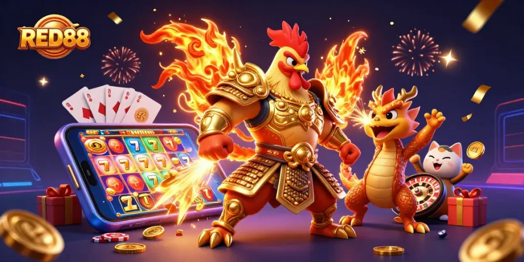 Engage with the exciting world of RED88 through dynamic slots and casino games.