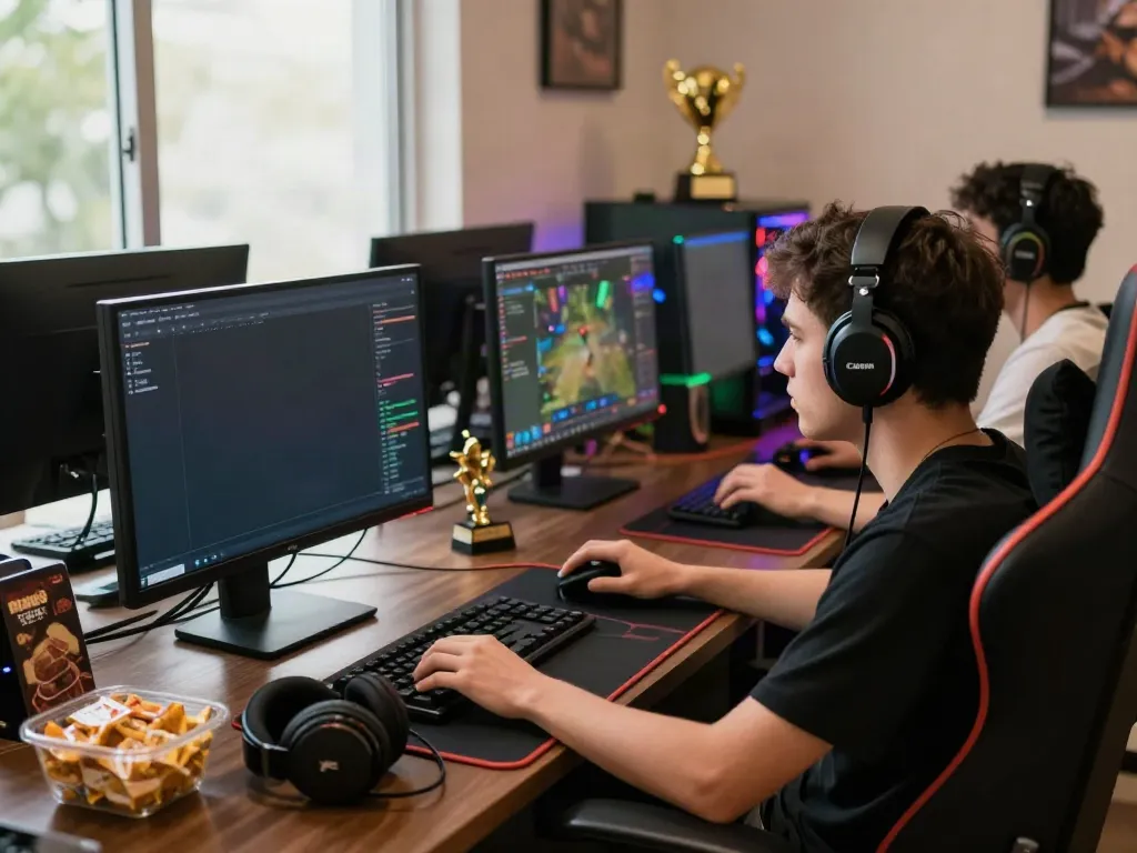 Active player engaging with cổng game man88 in a vibrant gaming setup.
