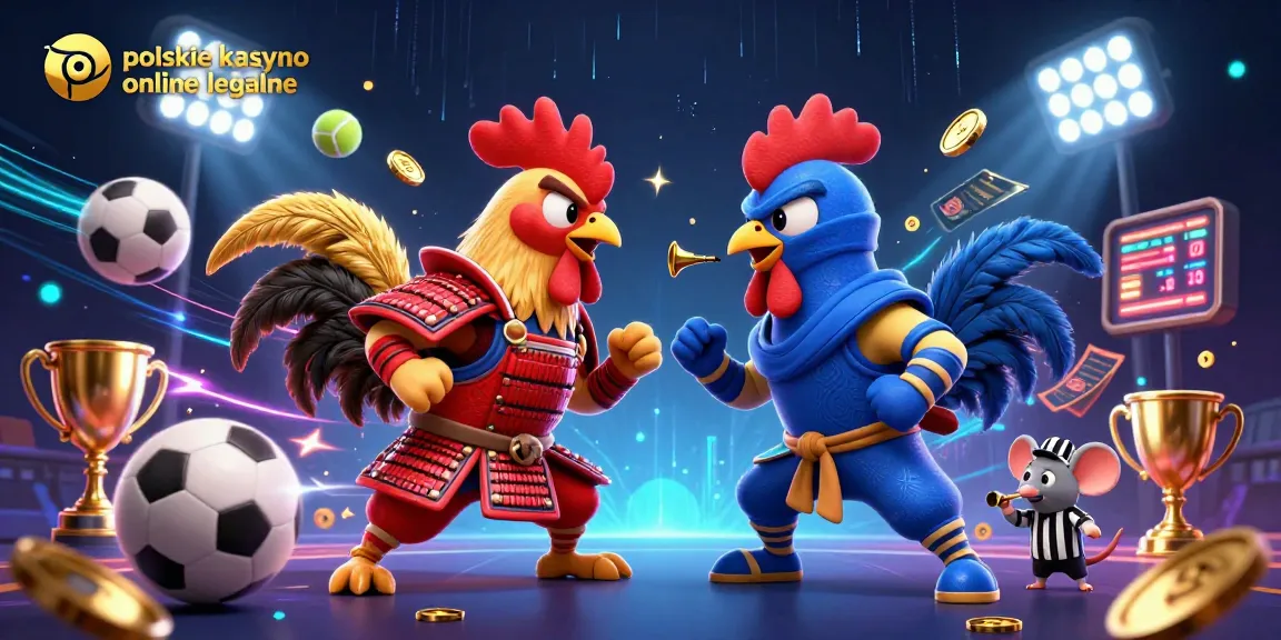 Experience the excitement at polskie kasyno online legalne featuring dramatic rooster showdown and dynamic sports elements.