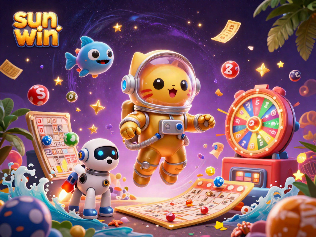 Experience exhilarating gameplay at sun win with vibrant casino elements in a dynamic 3D scene.
