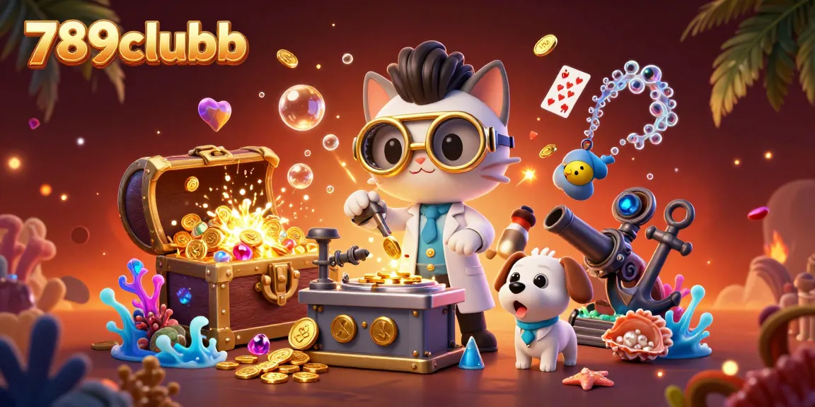 Experience thrilling gaming action with 789clubb's vibrant underwater scene featuring gold coins and animated characters.