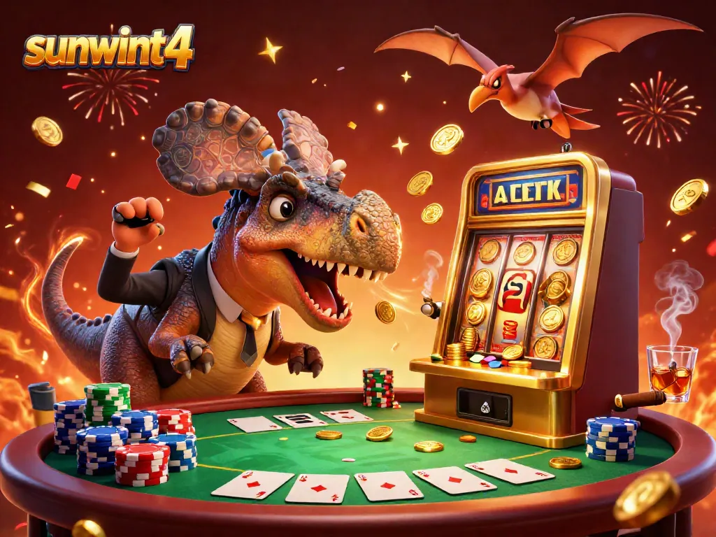 Experience the thrills at sunwint4 with a pachycephalosaurus hitting a jackpot at the slots.